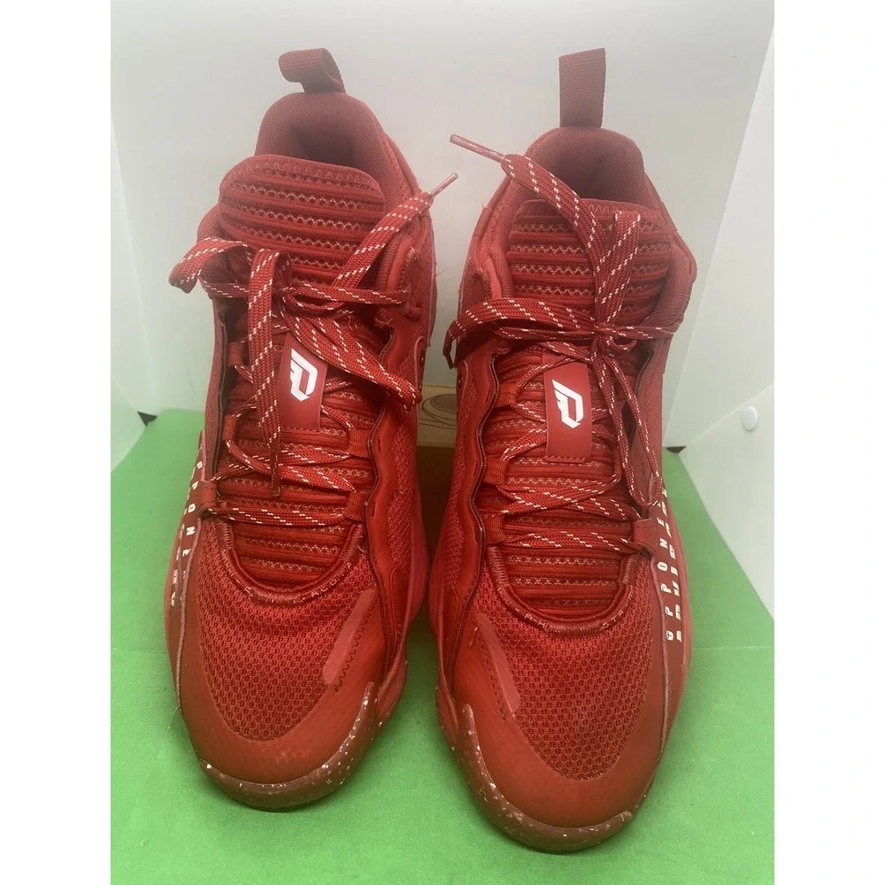 Adidas Dame 7 EXTPLY Red Opponent Advisory GW7899 Mens Size 10 Basketball Shoes